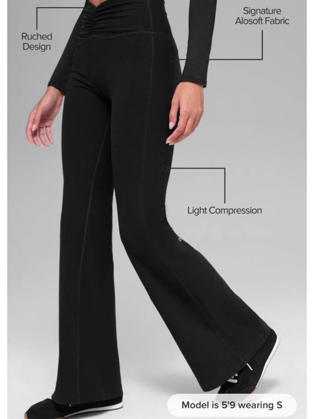 Alo Yoga Alosoft Intuition High-Waist Bootcut - Black